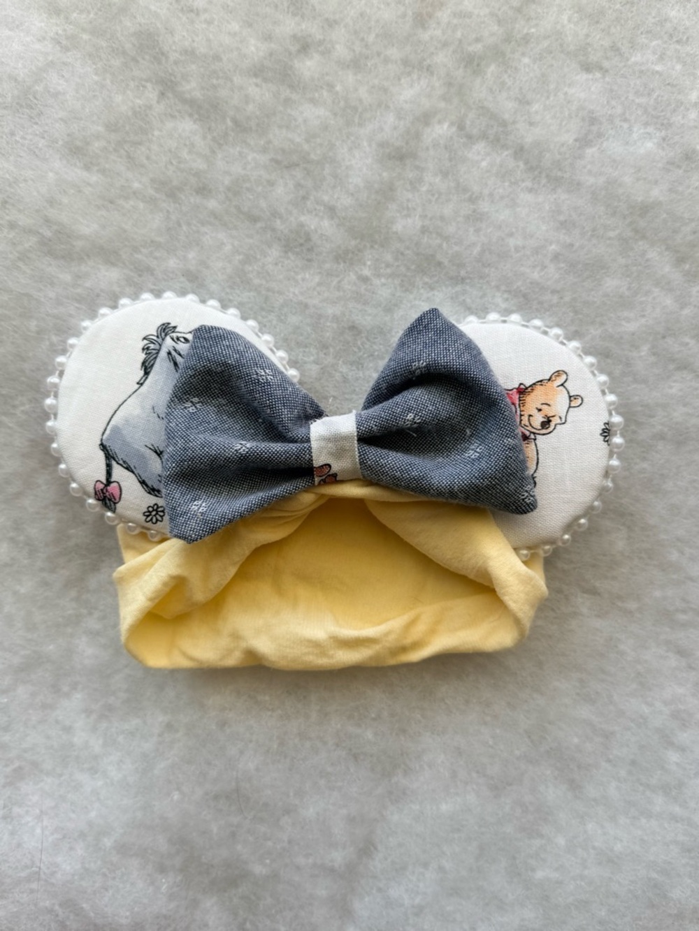 Infant baby Disney Winnie the Pooh Bow Ears Headband - Yellow eeyore Pooh tigger